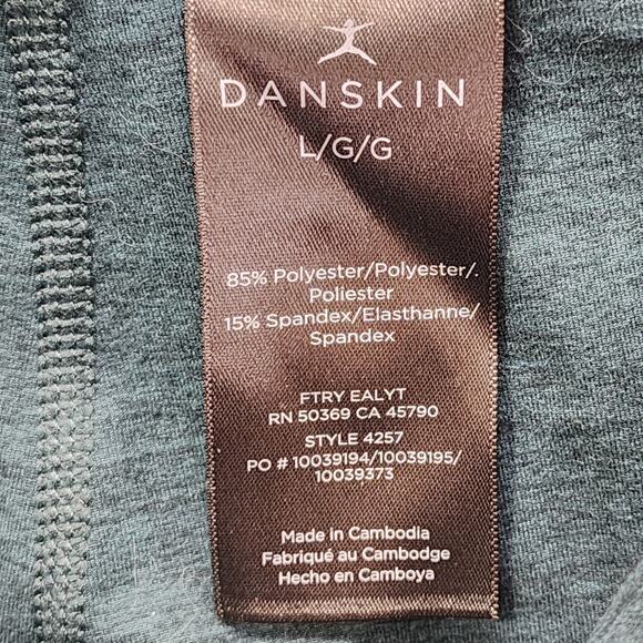 Danskin Leggings Womens L Heathered Blue Brushed Knit Pocket Ankle Stretch Yoga - Picture 5 of 11